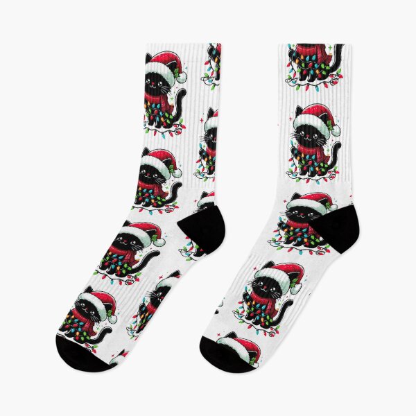Item preview, Black Cat Christmas designed and sold by doodIllustrate.
