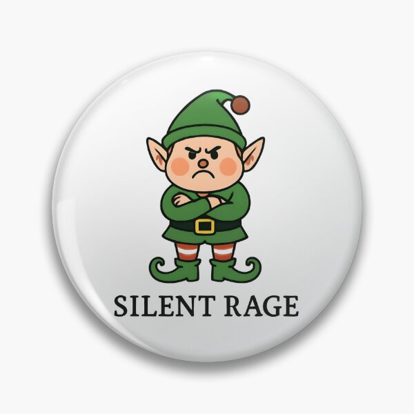 Item preview, Funny Angry Christmas Elf Cartoon – Silent Rage Holiday Humor Sticker designed and sold by FestivityFinds.