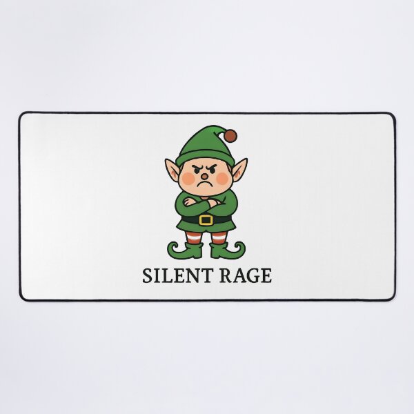 Item preview, Funny Angry Christmas Elf Cartoon – Silent Rage Holiday Humor Sticker designed and sold by FestivityFinds.