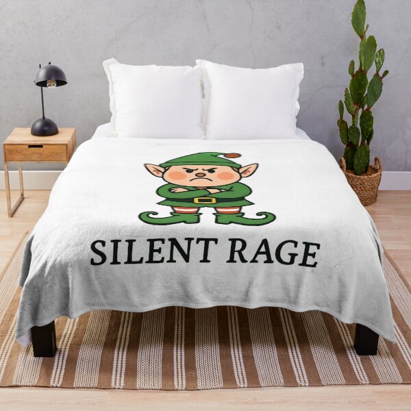 Item preview, Funny Angry Christmas Elf Cartoon – Silent Rage Holiday Humor Sticker designed and sold by FestivityFinds.