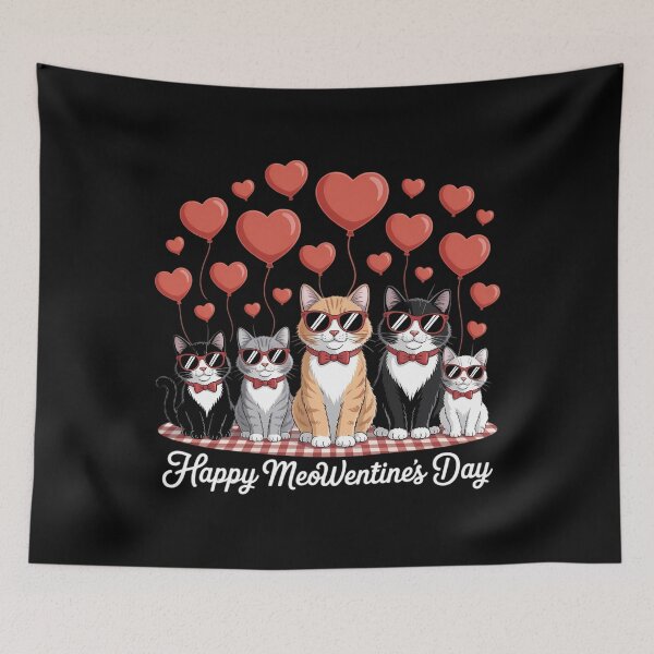 Item preview, Happy Meowentine's Day Cat Valentine's Day Cat Lover designed and sold by ValerieRodrigue.