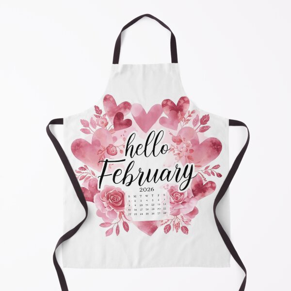 Item preview, Hello February 2026, Romantic Monthly Calendar Stickers designed and sold by Moodune.