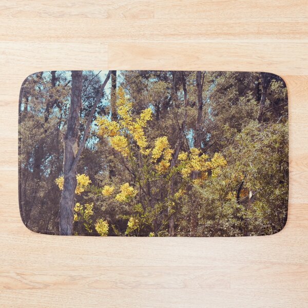 Item preview, Australian Native Golden Wattle Flowers in Morning Light designed and sold by Mary Prema Art.