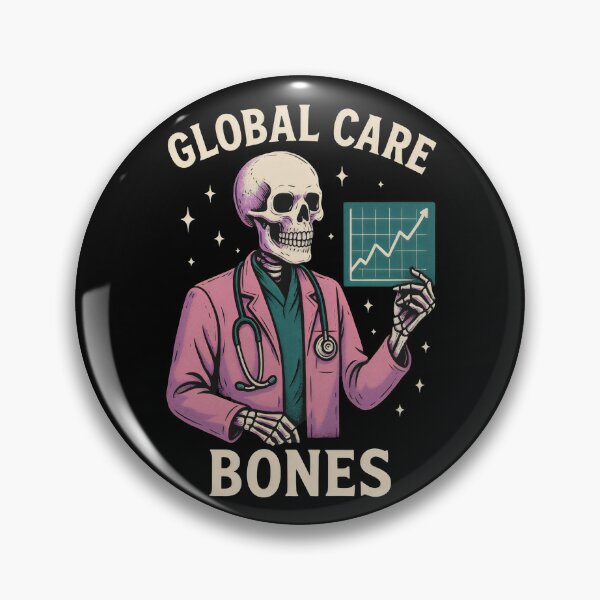 Item preview, Global Care Bones | Public Health Epidemiology Skeleton Design designed and sold by ClinicalHubs.
