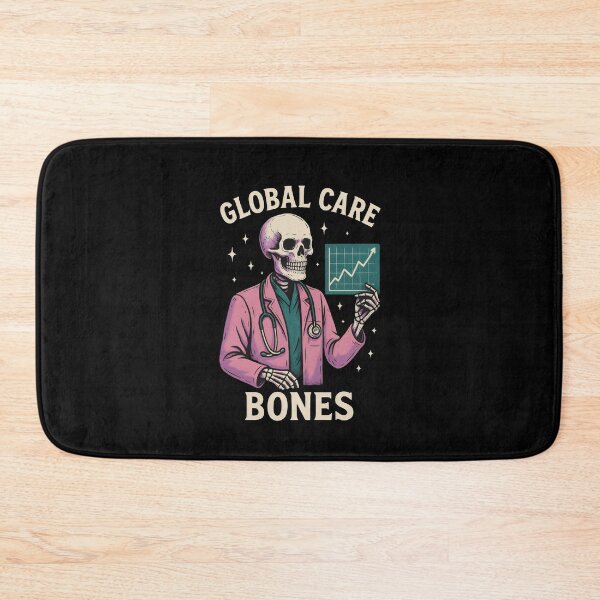 Item preview, Global Care Bones | Public Health Epidemiology Skeleton Design designed and sold by ClinicalHubs.