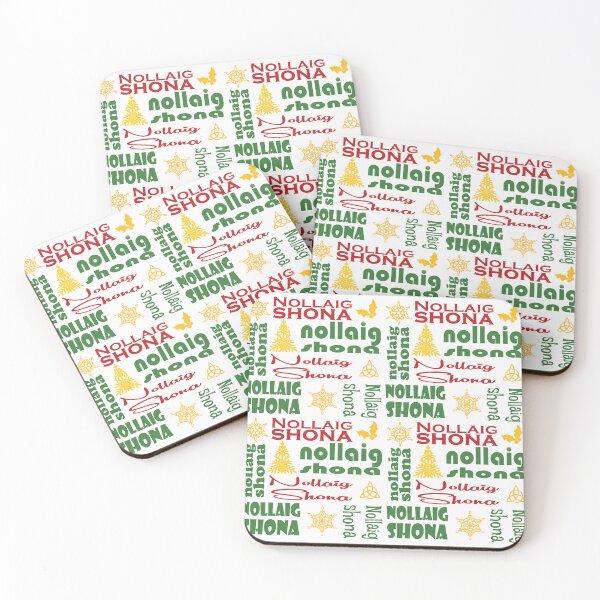 Item preview, Nollaig Shona Irish Christmas Typography – Red, Green  and Yellow Cheer designed and sold by 5adraval.