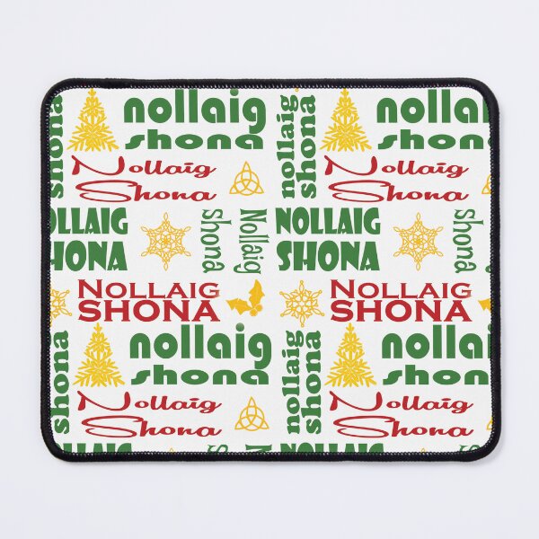Item preview, Nollaig Shona Irish Christmas Typography – Red, Green  and Yellow Cheer designed and sold by 5adraval.