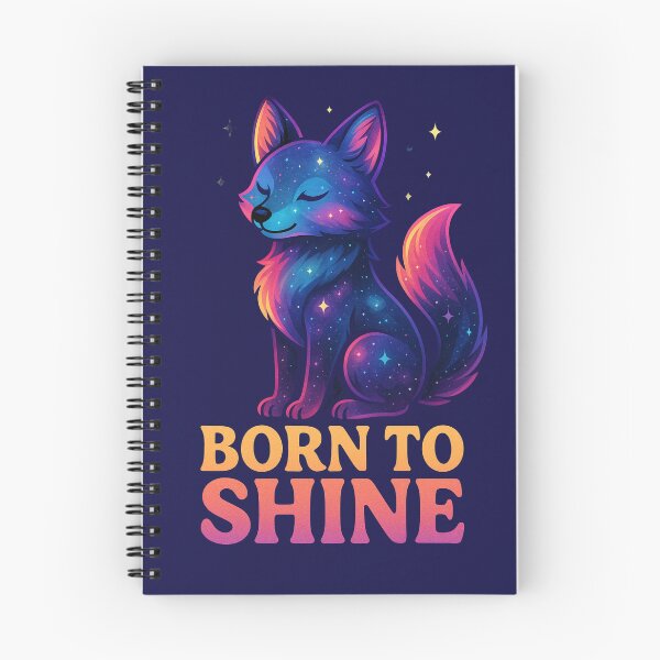 Item preview, Galaxy Fox – Born to Shine | Neon Cosmic Animal Fantasy Art designed and sold by Dezpro.