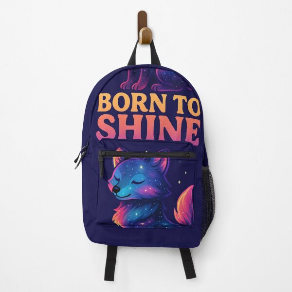 Item preview, Galaxy Fox – Born to Shine | Neon Cosmic Animal Fantasy Art designed and sold by Dezpro.