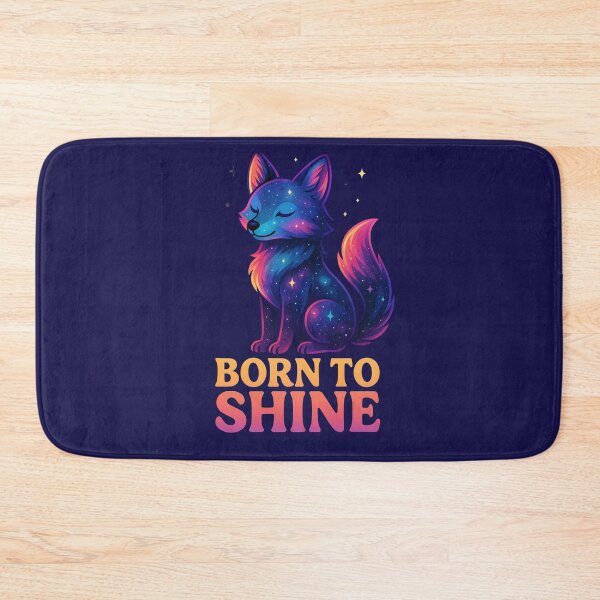 Item preview, Galaxy Fox – Born to Shine | Neon Cosmic Animal Fantasy Art designed and sold by Dezpro.