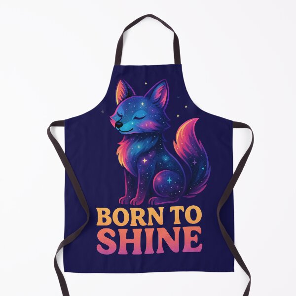 Item preview, Galaxy Fox – Born to Shine | Neon Cosmic Animal Fantasy Art designed and sold by Dezpro.