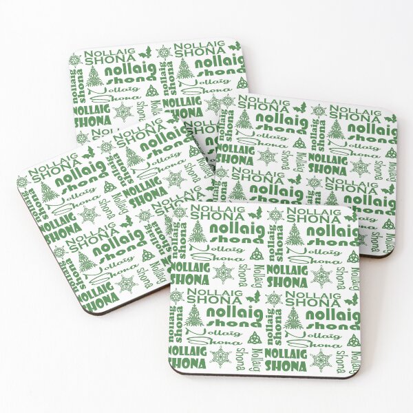 Item preview, Nollaig Shona Irish Christmas Typography – Full of green Cheer designed and sold by 5adraval.