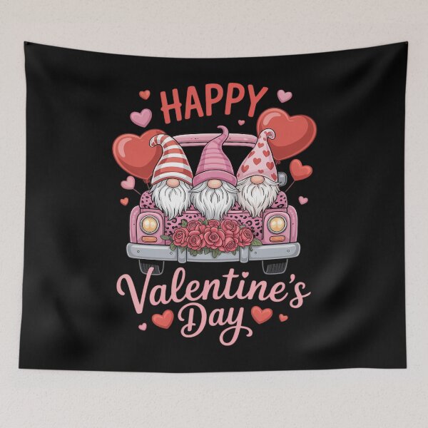 Item preview, Three Gnomes Leopard Truck Happy Valentine's Day Gnome Squad designed and sold by ValerieRodrigue.