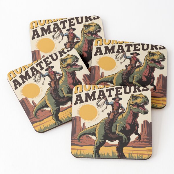 Item preview, Horses Are for Amateurs Cowboy Riding T-Rex Dinosaur designed and sold by MelSurf.