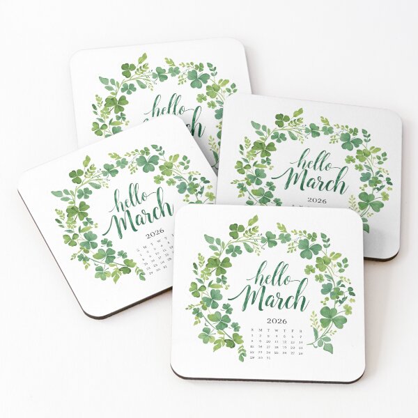 Item preview, Hello March 2026, Spring Monthly Calendar Stickers designed and sold by Moodune.