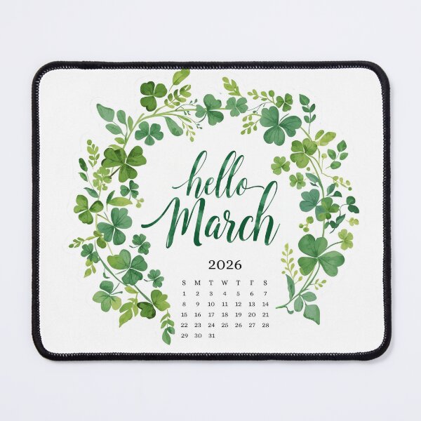 Item preview, Hello March 2026, Spring Monthly Calendar Stickers designed and sold by Moodune.