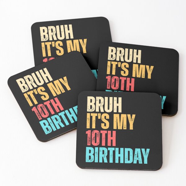 Item preview, Bruh It's My 10Th Birthday Vintage 10 Year Old Son Birthday Boy Kids Boys Party designed and sold by MouDantArts.
