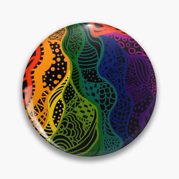 Artikelvorschau, Regenbogen-Zentangle entworfen und verkauft von CharmedHeartArt.
