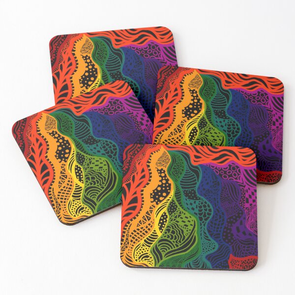 Item preview, Rainbow Zentangle  designed and sold by CharmedHeartArt.