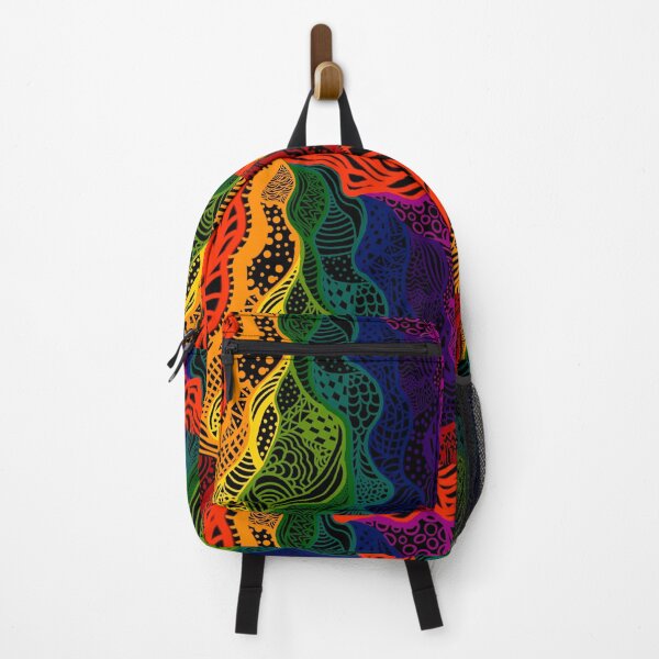Item preview, Rainbow Zentangle designed and sold by CharmedHeartArt.