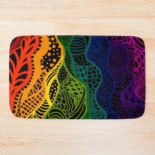 Item preview, Rainbow Zentangle  designed and sold by CharmedHeartArt.