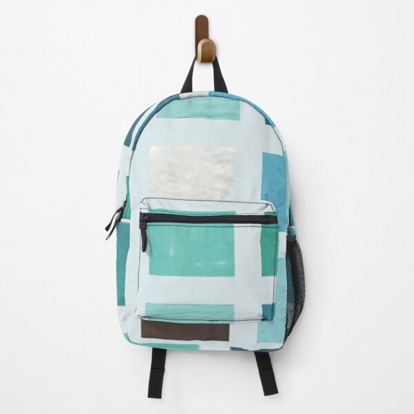 Item preview, Squares of Calm: Brushstrokes in Blue and Brown designed and sold by 5adraval.