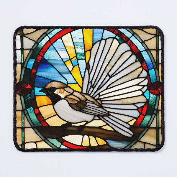 Item preview, Stained Glass Fantail Piwakawaka designed and sold by Wild Blue Designs NZ.