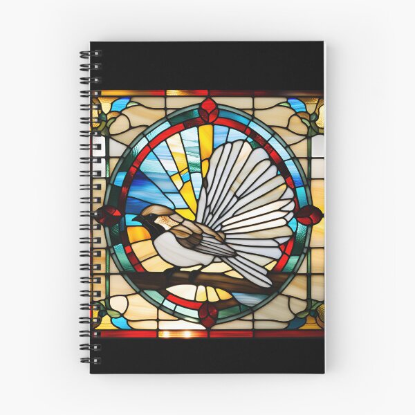 Item preview, Stained Glass Fantail Piwakawaka designed and sold by Wild Blue Designs NZ.