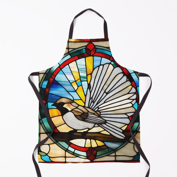 Item preview, Stained Glass Fantail Piwakawaka designed and sold by Wild Blue Designs NZ.
