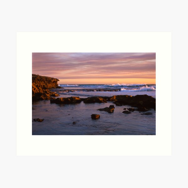 Pearces beach at sunset Art Print
