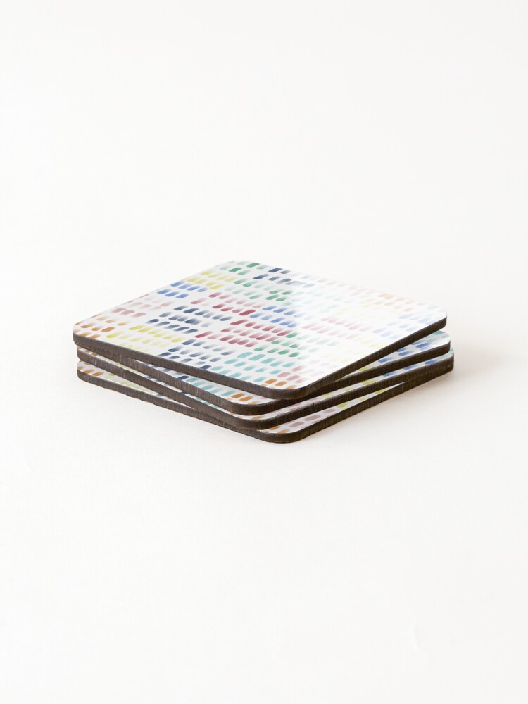 Thumbnail 4 of 5, Coasters (Set of 4), Colorful Rows & Rows designed and sold by MKTplaceDesign.