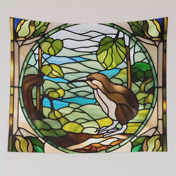 Item preview, Stained Glass Kiwi designed and sold by Wild Blue Designs NZ.