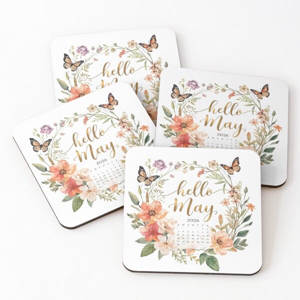Item preview, Hello May 2026, Gentle Nature Aesthetic Monthly Calendar Stickers designed and sold by Moodune.