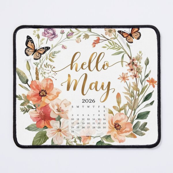 Item preview, Hello May 2026, Gentle Nature Aesthetic Monthly Calendar Stickers designed and sold by Moodune.