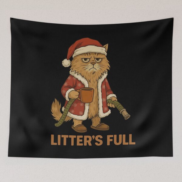Item preview, Litter's Full Cat Christmas Parody Holiday Cat Humor Christmas Cat  designed and sold by jimfarrepo.