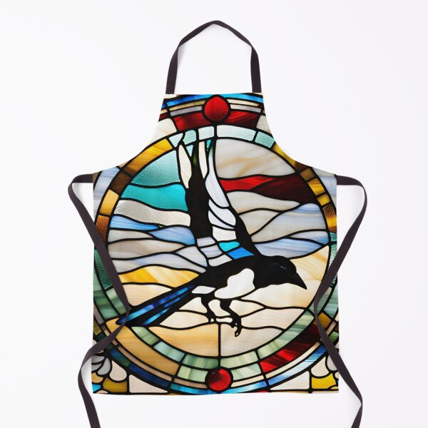 Item preview, Stained Glass Magpie designed and sold by Wild Blue Designs NZ.