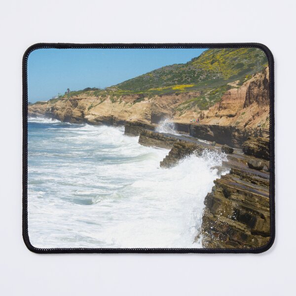 Item preview, Large waves crash into rocks, Cabrillo National Park designed and sold by Visual-Minds.