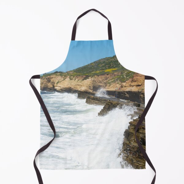 Item preview, Large waves crash into rocks, Cabrillo National Park designed and sold by Visual-Minds.