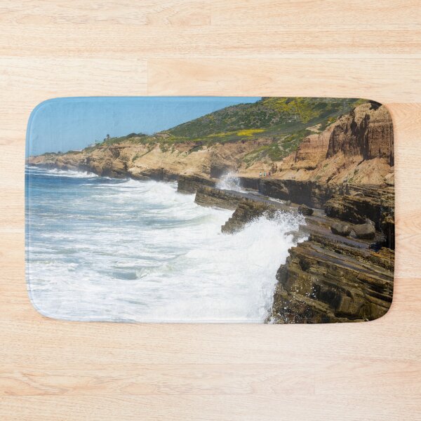 Item preview, Large waves crash into rocks, Cabrillo National Park designed and sold by Visual-Minds.