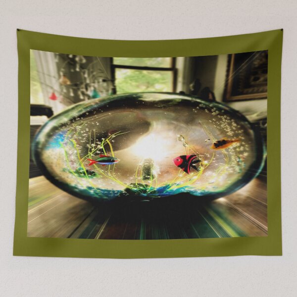Item preview, Murano Aquarium Bioluminescent Bubble: Surreal Fish Tank Dream designed and sold by daweave77.