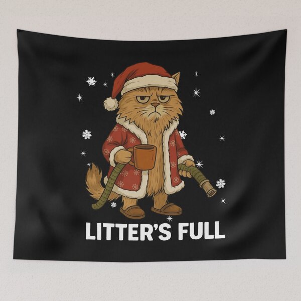Item preview, Litter's Full Christmas Cat Funny Cat Christmas Parody designed and sold by jimfarrepo.