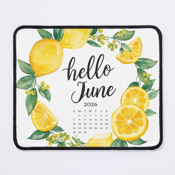 Item preview, Hello June 2026, Summer Freshness Monthly Calendar Stickers designed and sold by Moodune.