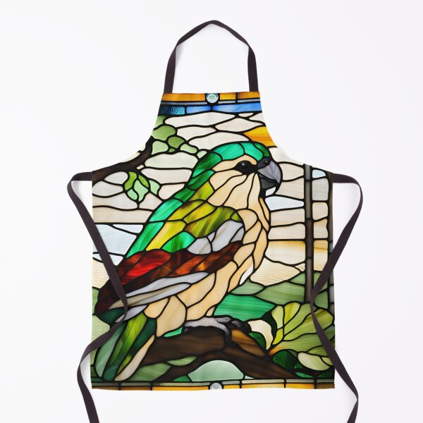 Item preview, Stained Glass Kakapo Parrot designed and sold by Wild Blue Designs NZ.