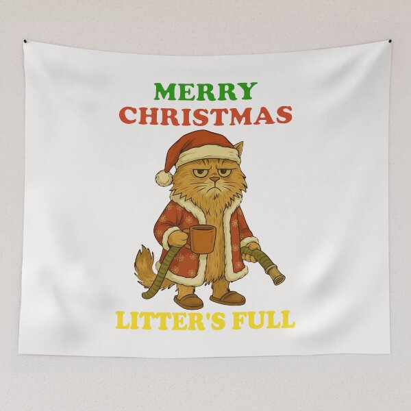 Item preview, Merry Christmas Litter's Full Christmas Cat designed and sold by jimfarrepo.