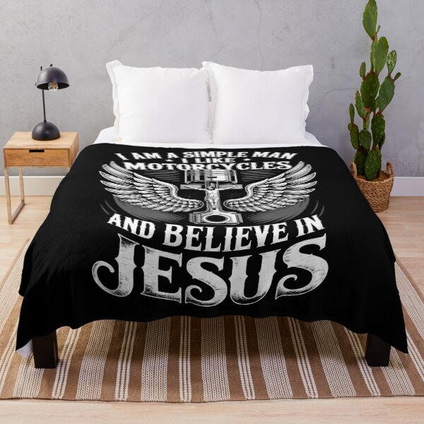 Item preview, I Am A Simple Man I Like Motorcycles And Believe In Jesus designed and sold by wansilastomi.