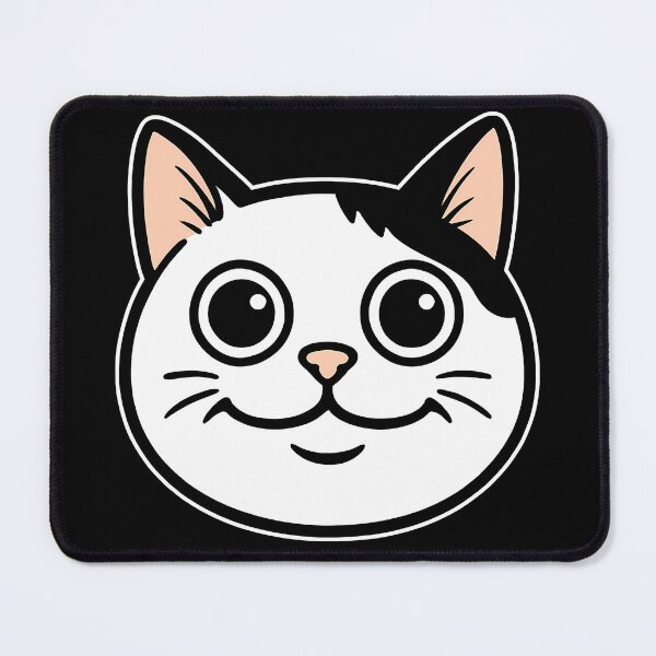 Item preview, Smiling Cat Meme Face - Cute Funny Cartoon Feline designed and sold by lemonfishing.