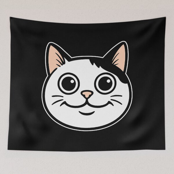 Item preview, Smiling Cat Meme Face - Cute Funny Cartoon Feline designed and sold by lemonfishing.