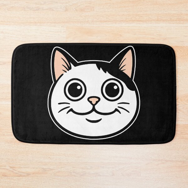 Item preview, Smiling Cat Meme Face - Cute Funny Cartoon Feline designed and sold by lemonfishing.