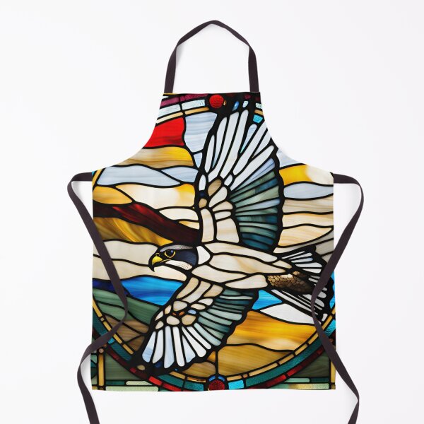 Item preview, Stained Glass Peregrine Falcon designed and sold by Wild Blue Designs NZ.