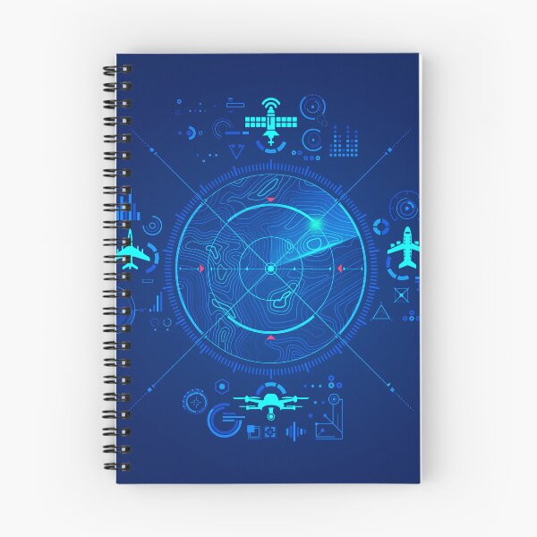Item preview, aerospace tech or  radar technology, graphic of terrain  map with futuristic air control interface designed and sold by NiamLab.